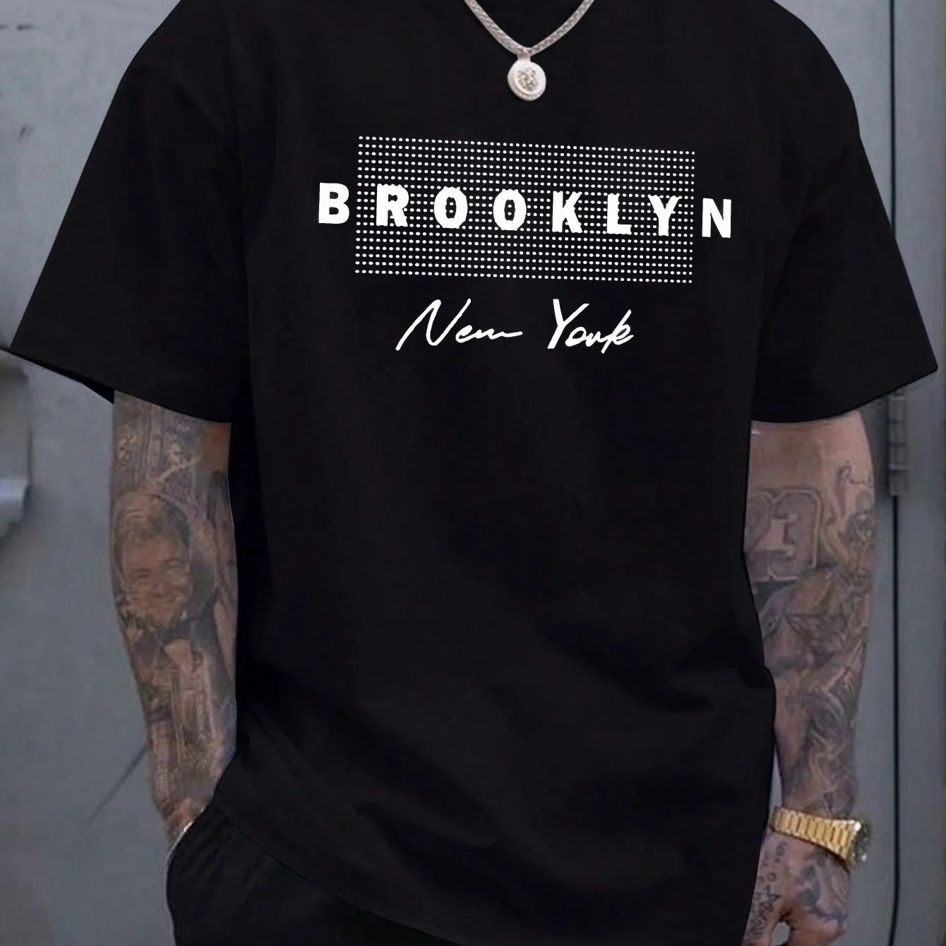Men summer 100% pure cotton brooklyn new york
