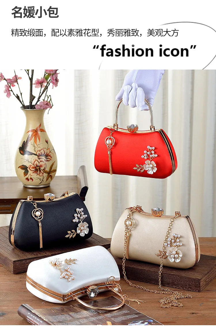 2025 New Women Handmade Flowers Clutch Handbags Wedding Evening Wallets Party  Purse For Ladies
