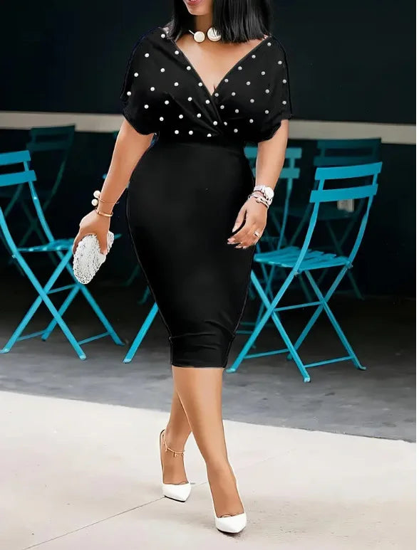 Fashion Party Dress For Wonen Sexy V Neck Package Hip Elegant Dresses 2025