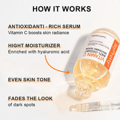 Vitamin C Serum For Face Dark Spots Fading Hyaluronic Acid Moisturizing Plumping Whitening Serum Skin Care Products JoyPretty