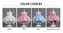 Flower Girl Dresses for Wedding White Champagne Red Pink Child Gala Evening Formal Luxury Birthday Puffy Irregular Elegant Dress