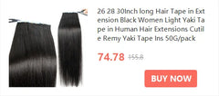 Invisible Tape In Hair Extensions Human Hair Kinky Straight/Light Yaki Straight Injected Tape ins Remy Black Tape On Hair 20PCS