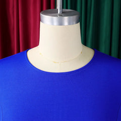 2026 Women's Elegant Simple Solid Color Dress Round Neck A-Line Shape Slimming Effect Waist-Slimming Full Dress