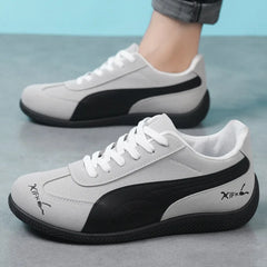 Fashionable Retro Student Men's Running Shoes Comfortable Lightweight Sporty Casual Loafers Synthetic Leather Low Top Sneakers