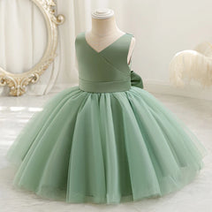 Toddler Girl Dress 0-4 Years Flower Bow Kids Skirt Christmas Halloween Princess Dress Children's Dresses Birthday Party