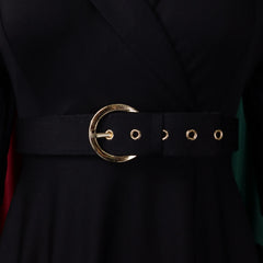 Elegant Plus-Size Women's Dress 2025 Fashion High-Waisted Skirt Suit Collar Trendy