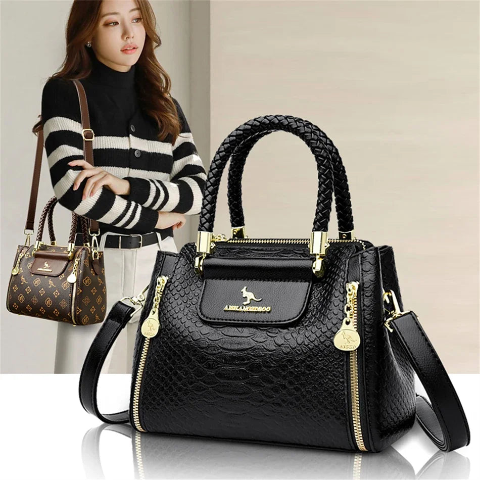 Fashion Crossbody Bags for Women Designer Ladies Purses and Handbags High-quality Soft Leather