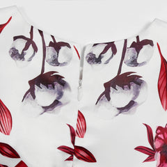 Foreign Trade Hot New Small Flying Sleeve Girl Dress Bow Print Princess Birthday Party Clothing