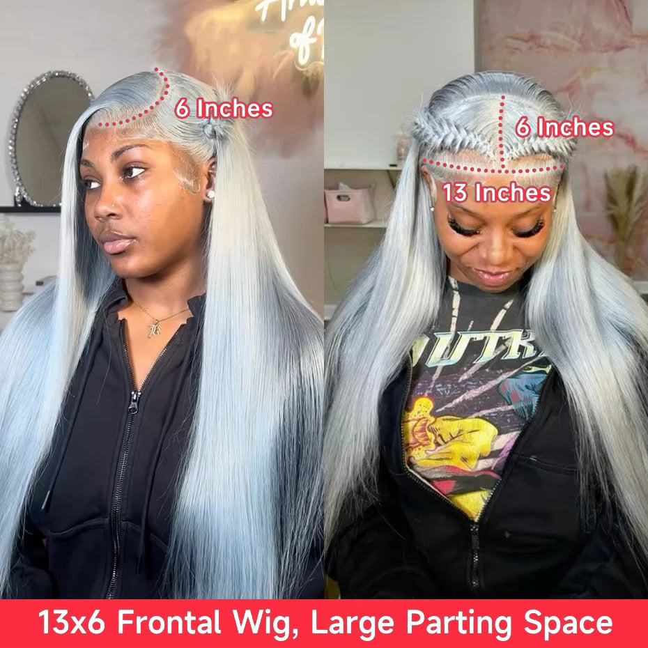 13x6 Teal Ocean Blue Lace Front Wig Human Hair Body Wave 613 Blonde Lace Frontal Wig Preplucked Mint Green Color Human Hair Wigs