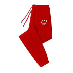Men Casual Pants for Daily Wear with Jogging Pants Autumn Winter Men's Sweatpants Monste Smile Printed Lace-up Sweatpants