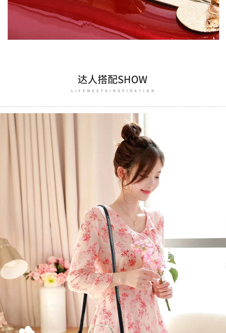 Fashion Women's Bright Leather Steel Armor Bag New Lacquer Leather Bride Handbag