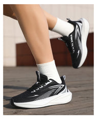 Men Running Shoes Marathon Sneakers Carbon Board Air Cushion Breathable Lightweight Men's Comfortable Athletic Nonskid Sports