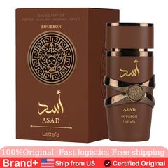 Lattafa Asad Bourbon Unisex Eau De Parfum Spray Makeup 3.4 Ounce Long Lasting Fragrance Arabian Women's Perfume Natural Cologne