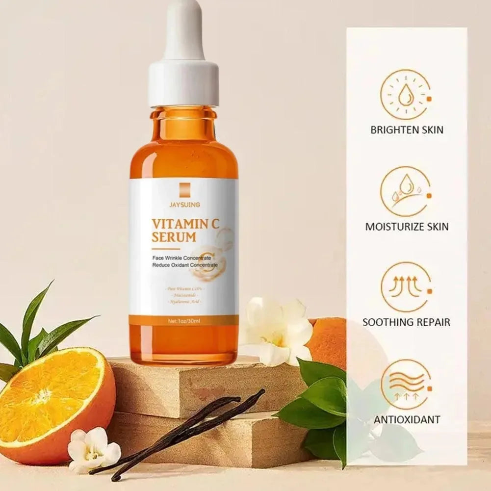 Vitamin C Wrinkle Remover Face Serum Lifting Firming Fade Fine Lines Anti-aging Essence Whitening Brighten