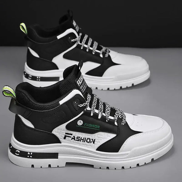 Men Sneakers Outdoor Casual Shoes New Non Slip Vulcanized Shoes Soft Sole Walking Shoe Lace-up High Top