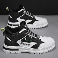 Men Sneakers Outdoor Casual Shoes New Non Slip Vulcanized Shoes Soft Sole Walking Shoe Lace-up High Top
