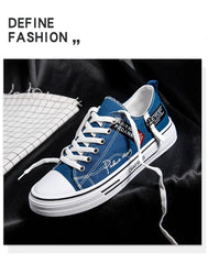 Men's Canvas Shoes Breathable Men Casual Shoes Outdoor Sneakers Comfortable Low-Top Men Tennis Shoes Zapatillas De Deporte