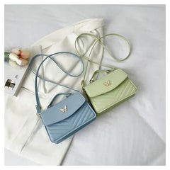 PU Versatile and Fashionable Portable Small Square Bag Single Shoulder Crossbody Bag Luxury Designer r