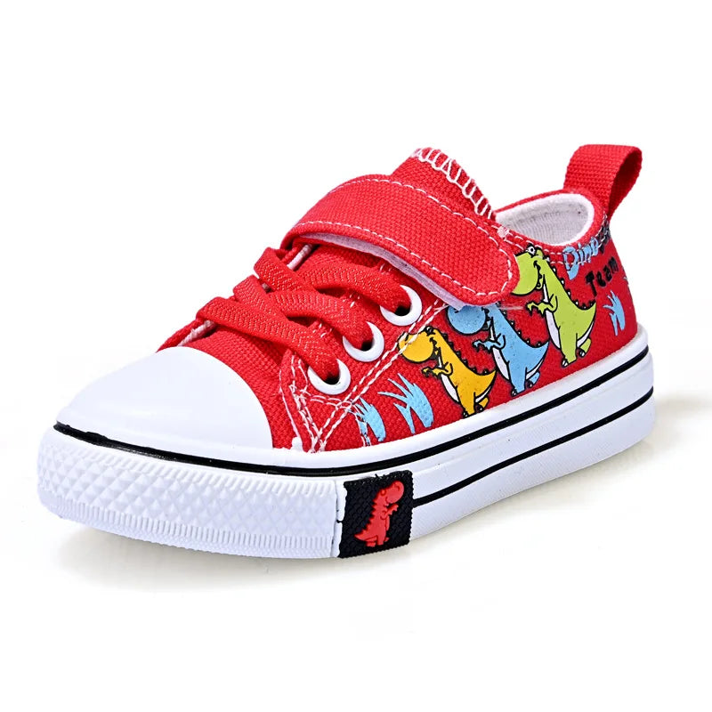 Children cartoon canvas shoes boy and girl