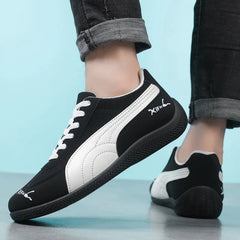 Fashionable Retro Student Men's Running Shoes Comfortable Lightweight Sporty Casual Loafers Synthetic Leather Low Top Sneakers