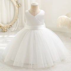 Toddler Girl Dress 0-4 Years Flower Bow Kids Skirt Christmas Halloween Princess Dress Children's Dresses Birthday Party