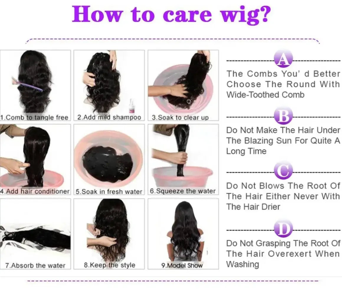 13x6 Chocolate Brown Body Wave Lace Front Wig 16-36 Inch Lace Frontal Wig 100% Human Hair Pre Plucked Colored Human Hair Wig