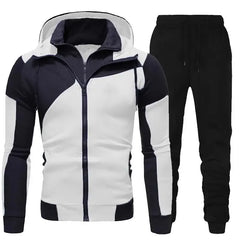 Men's Autumn Winter 2-Piece Tracksuit Zipper Hoodie And Pants Casual Sportswear Jogger Running Suit Fitness Sweatshirt