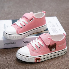 Wholesale parent-child shoes for boys and girls with lace-up little white children's casual canvas shoes baby board shoes sneake