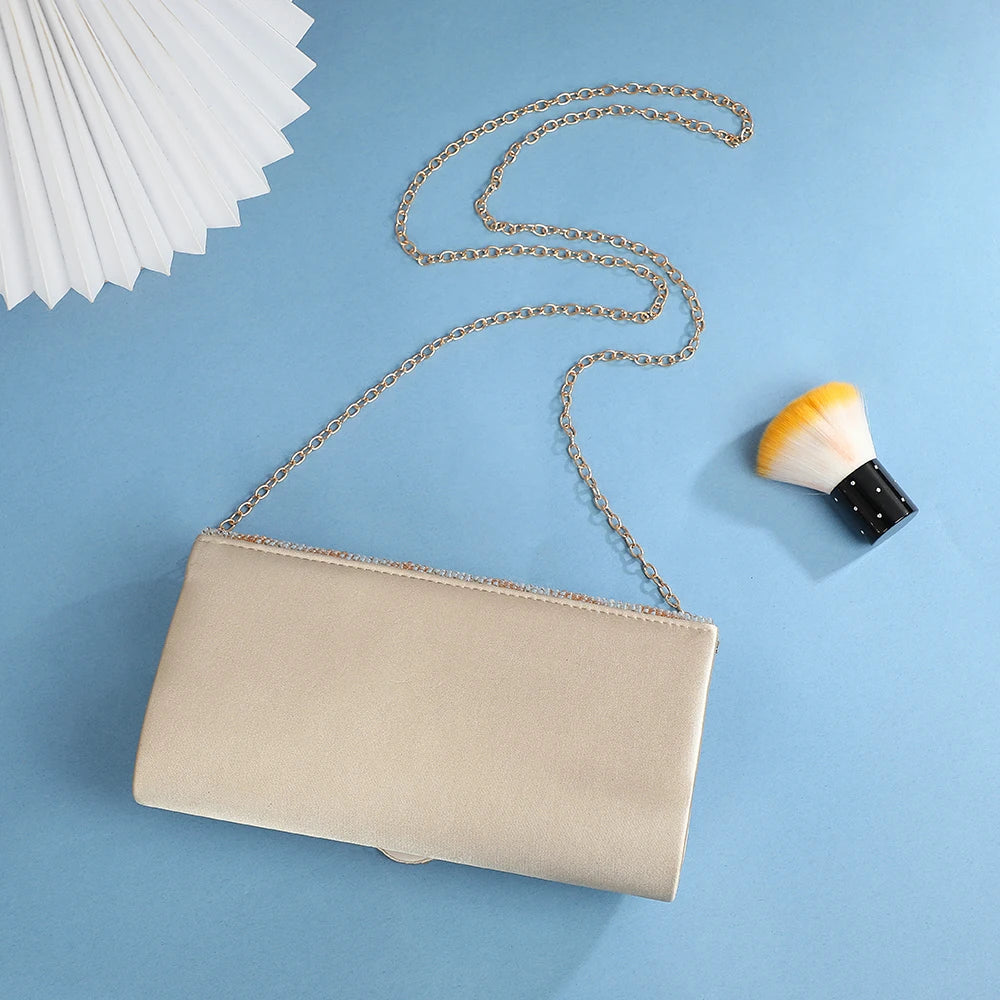 Latest Fashion Glitter Women Evening Bags Party Banqu hand bag PearlL