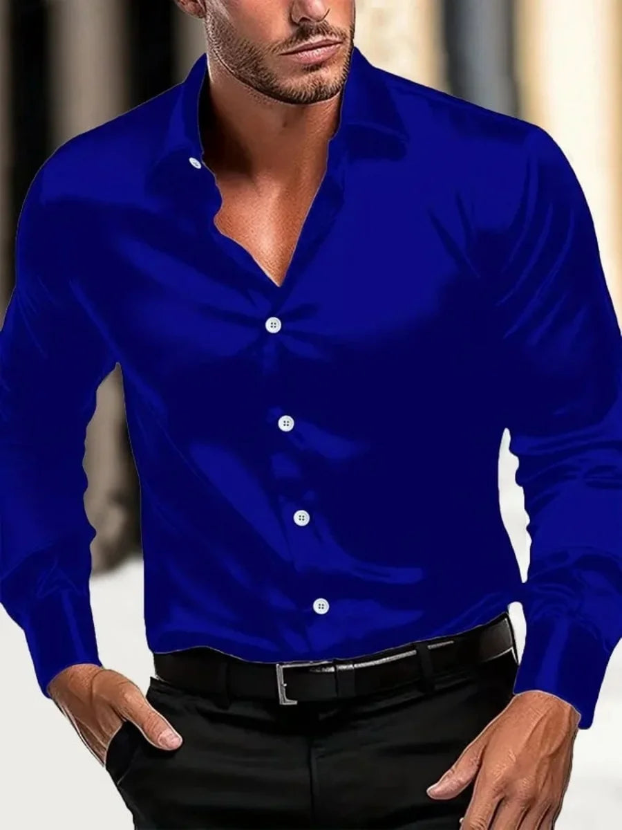 New business gentleman social fashion design shirt top, men's party fitted dress shirt, fast delivery