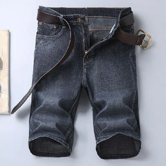 Summer Shorts Jeans Men Denim Pants Stretch Black Fashion Design Men's Jeans Slim Straight Male Short Jeans