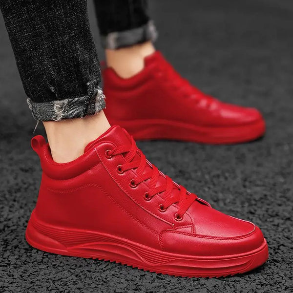 Hot Men's Shoes PU Leather Sneakers Fashion Hip Hop Casual  Shoes Designer High