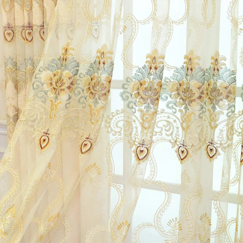 Noble Luxury Curtain For Window Bedroom Blackout Velvet Cloth Drape Fabrics Shade Panel Tulle Curtain Living Room X632#30