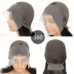 Short Layered Pixie Cut with Bangs 13x4 Lace Human Hair Wig for Women Natural Black Dark 99J and Brown Color Curly Wavy Hair
