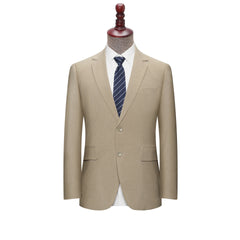 Men Plus Size Summer Thin Cotton Linen Suit Jacket Pants Set Wedding Host Groomman Formal Business Party Banquet Dress Suit
