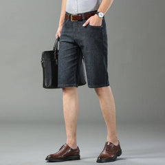 Summer Shorts Jeans Men Denim Pants Stretch Black Fashion Design Men's Jeans Slim Straight Male Short Jeans