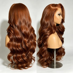 HD Chocolate Brown Human Hair Wigs 13x6 Full Lace Frontal Body Wave Brown Wigs Brazilian 30 Inch 13x4 Lace Front Wig 220 Density