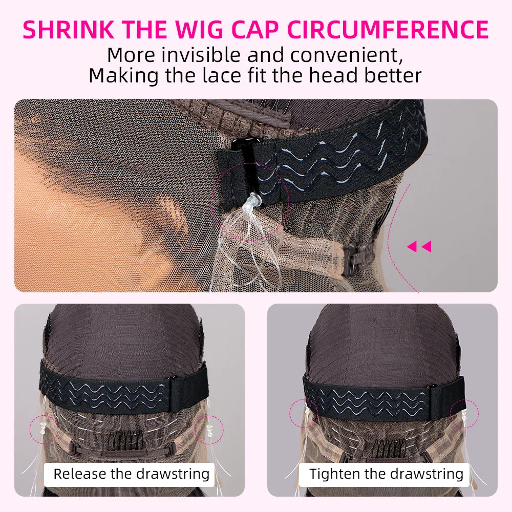Hidden Strap Body Wave 360 HD Full Lace Front Wigs Human Hair Pre Plucked 12A Glueless Brazilian Virgin Wig With Drawstring
