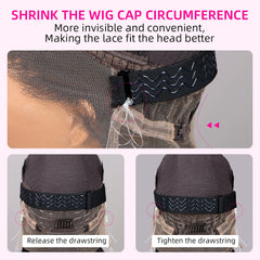 Hidden Strap Body Wave 360 HD Full Lace Front Wigs Human Hair Pre Plucked 12A Glueless Brazilian Virgin Wig With Drawstring