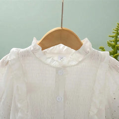 Girls outfits White Princess Dresses for Kids Party Maxi Dress Teenagers School Uniform Children Costumes 6 7 8 9 10 11 13 Years