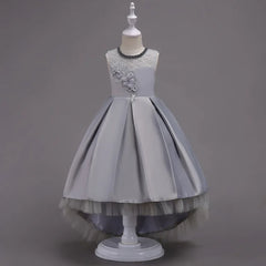 Children's Dress Princess  Embroidered Girl's Lace Flower Girl Trailing Ball Gown flower girl dresses vestidos para niñas
