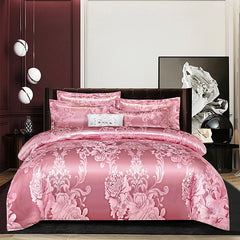 3pcs Duvet Cover and Pillow case Set No Filling,European Light Luxury Type Skin-Friendly Soft Fabric