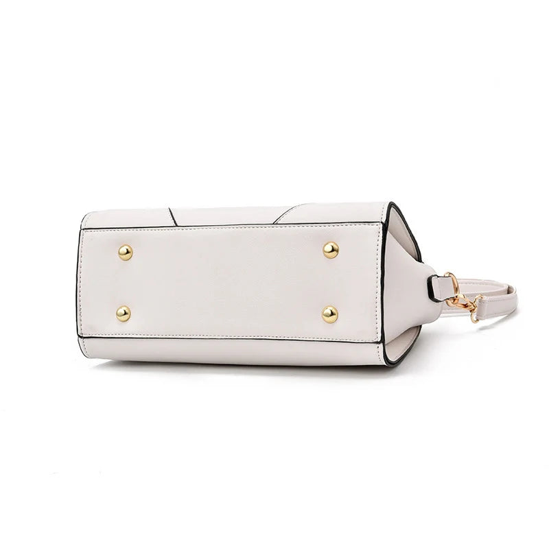 Cat Shaped Handle Women Handbag Trendy And Fashionable, Solid Color, Simple And Casual Crossbody Shoulder Shell Bag