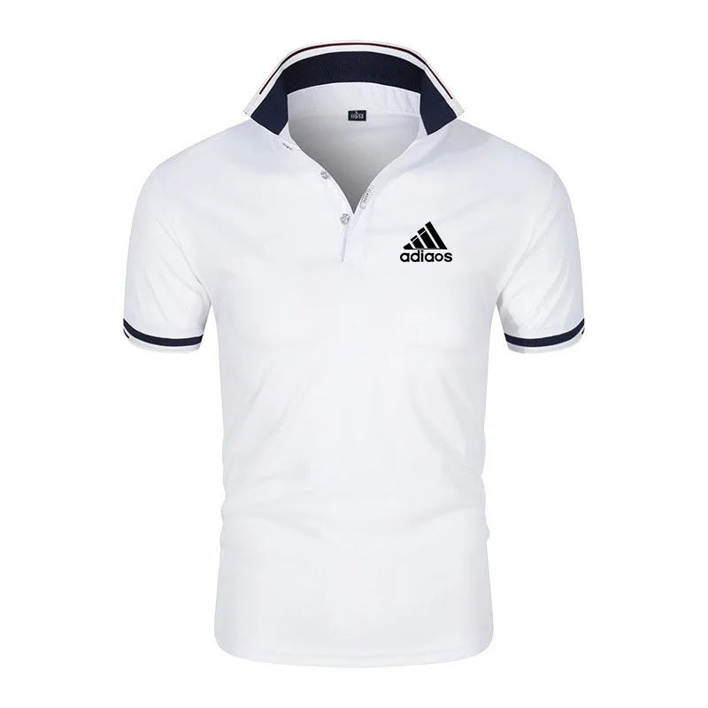 2024 Summer New Polo Shirt Men's Casual Solid Color Slim Fit Men t-shirt Fashion