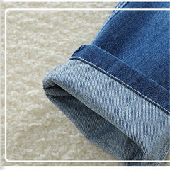 Kids Boys Jeans Classic Solid Design Children Denim Pants Spring Autumn Casual Elastic Waist Trousers 2 To 14 Years Clothes