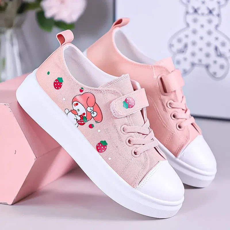 Sanrio Kuromi casual shoes girl canvas shoes my melody spring autumn