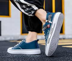 Men's Canvas Shoes Breathable Men Casual Shoes Outdoor Sneakers Comfortable Low-Top Men Tennis Shoes Zapatillas De Deporte