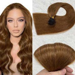 Flat Tip Keratin Hair Extensions Pre-Bonded Flat Tip Hair Extensions 50 Gram Double Drawn Straight 16-30 inch Indian Remy Hair