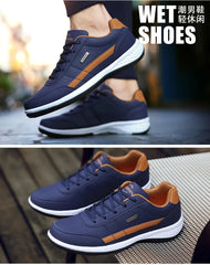 New Men Shoes Casual Shoes Leather Lace-Up Casual Sports Shoes Outdoor Wear-Resistant Vulcanized Shoes High-Quality Men Shoes