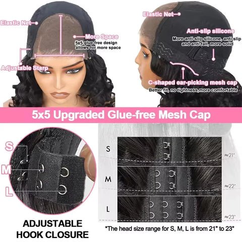 Ginger Highlight Brown Hair Body Wave 5x5 Lace Closure Glueless Wig Human Hair Balayage Ombre Ginger Colored Lace Frontal Wigs